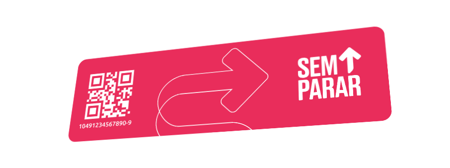 Tag Sem Parar em posiçãohorizontal